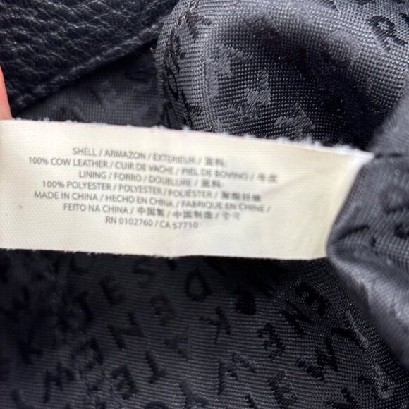 Kate Spade Grey Street Cooper Drawstring Bag Black Leather Gold Tone Crossbody - Picture 13 of 13